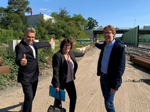 Von links nach rechts: Bezirksbürgermeister von Tempelhof-Schöneberg Jörn Oltmann, Bezirksbürgermeisterin von Steglitz-Zehlendorf Maren Schellenberg und stellvertretender Bezirksbürgermeister von Neukölln Jochen Biedermann