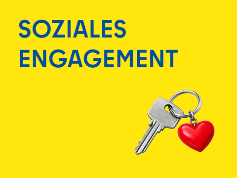 Soziales Engagement (Schlüssel mit Herz-Anhänger)