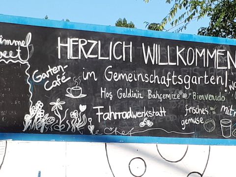 Infotafel beim Himmelbeet