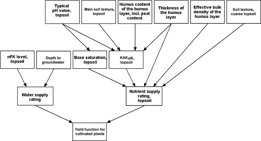 Fig. 1: Diagram to evaluate the yield function for cultivated plants