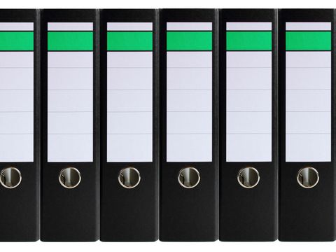 6 Aktenordner mit Textfreiraum