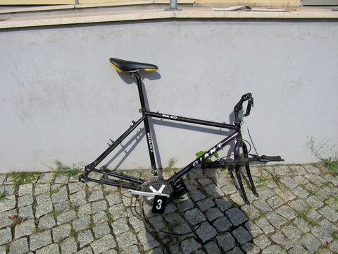 Schwarzer Fahrradrahmen