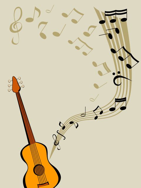 Gitarre mit Noten