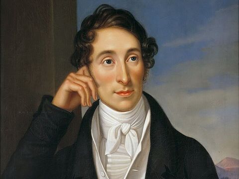 Carl Maria von Weber auf einem Ölbild der Malerin Caroline Bardua aus dem Jahr 1821
