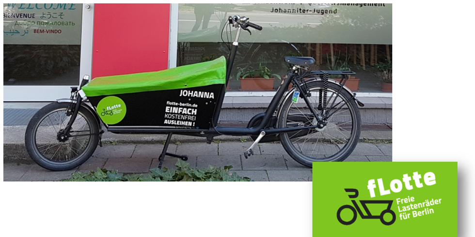 Lastenfahrrad zur Aktion "Aufruf zu temporärer Tauschaktion"