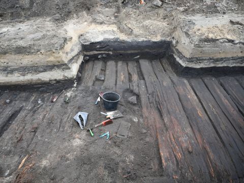 Der Bohlendamm, Blick nach Osten (Bild: Landesdenkmalamt Berlin, Michael Malliaris)