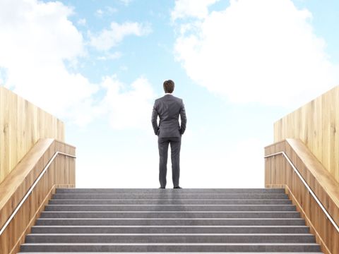 Aufstieg Ende Treppe