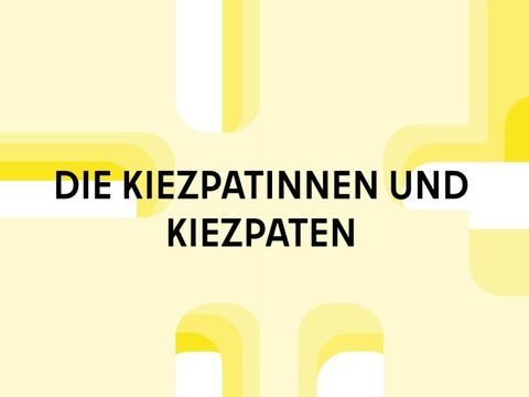Teaser mit der Aufschrift Die Kiezpatinnen und Kiezpaten