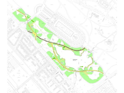 Treptower Park, Übersichtsplan Wegebau (Bild: atelier 8)