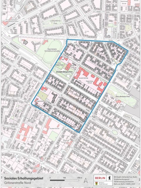 (Bild: Bezirksamt Steglitz-Zehlendorf von Berlin, Stadtentwicklungsamt, Fachbereich Vermessung und Kataster)