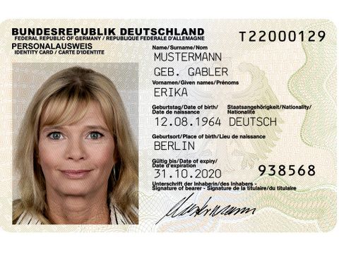 Personalausweis- Muster