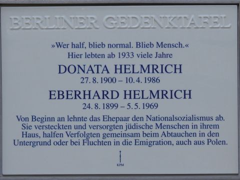 Gedenktafel Donata und Eberhard Helmrich