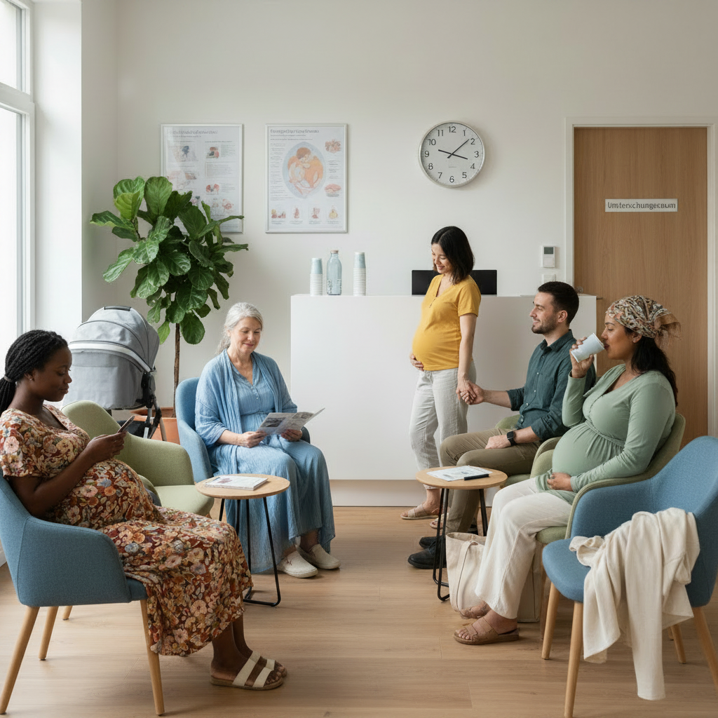 Schwangere Frauen im Wartezimmer - Beispielbild