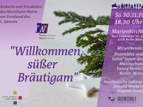 Plakat Adventskonzert Mitte 2019