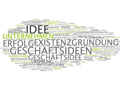 Wörter zu Existenzgründung auf einem Haufen