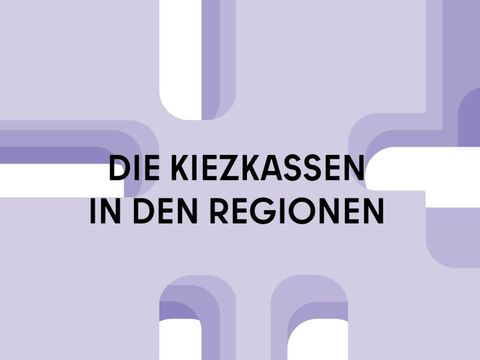 Teaser mit der Aufschrift Die Kiezkassen in den Regionen