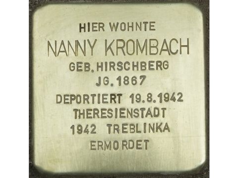 Stolperstein Nanny Krombach (Bild: Stolpersteine-Initiative CW, H.-J. Hupka)