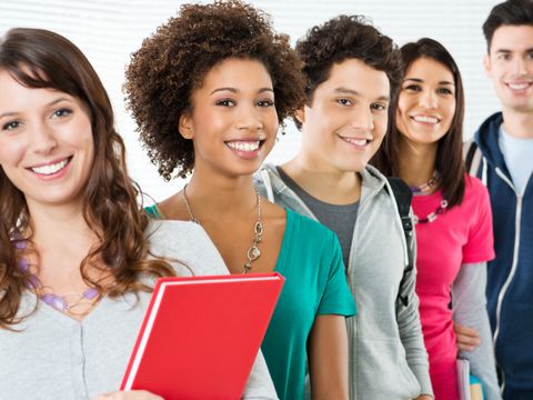 Glücklich Studenten