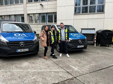 Die Nachwuchskräfte Ecem, Celina und André