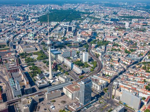 Luftbild Berliner Stadtzentrum, 2019