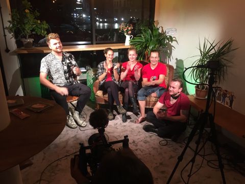 Interview mit der Band "Zargenbruch" im Projektraum M5 (Bild: Florina Limberg)