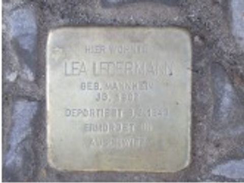 Stolperstein Lea Ledermann (Bild: Stolpersteine-Initiative CW, Siebold, Dez. 2012)