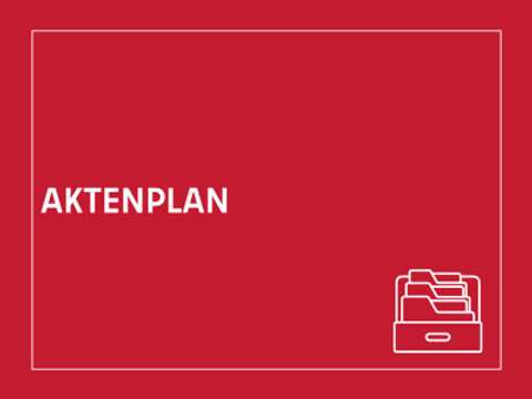 Kachel mit der Aufschrift Aktenplan