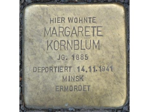Stolperstein Margarete Kornblum (Bild: Stolpersteine-Initiative CW, Hupka)