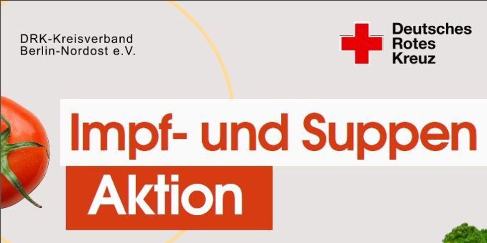 Impf- und Suppen-Aktion des DRK auf dem Helene-Weigel-Platz