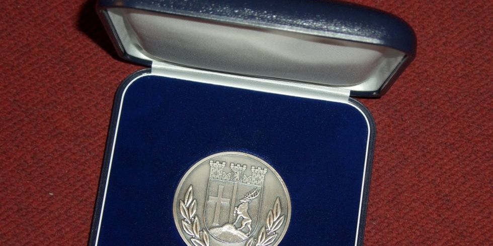 Medaille in Schatulle