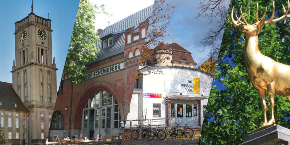 Collage von Orten in Schöneberg Süd