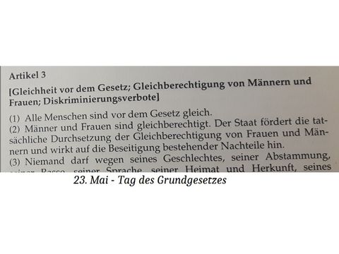 Auszug aus Artikel 3 Grundgesetz