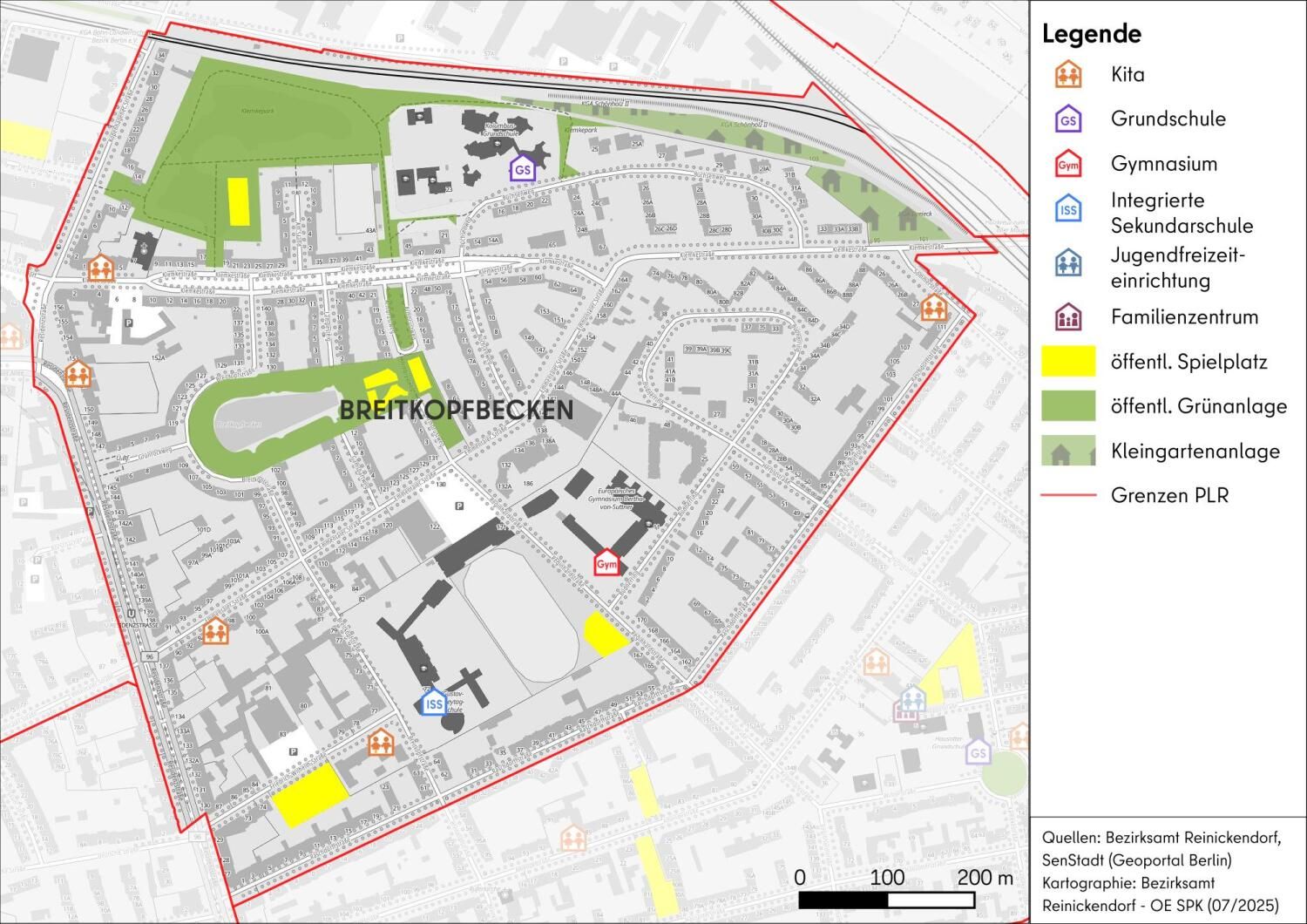 Karte PLR Breitkopfbecken