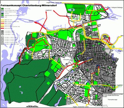 Übersichtsplan zum Freiraumkonzept Charlottenburg-Wilmersdorf