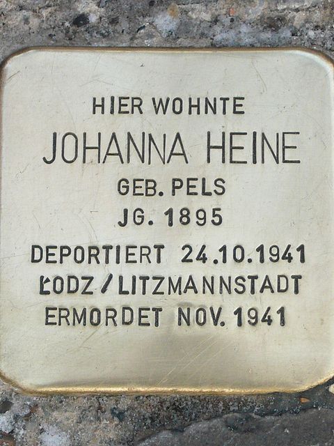 Stolperstein für Johanna Heine