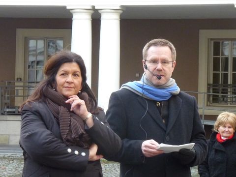 BV-Vorsteherin Judith Stückler und Bezirksbürgermeister Reinhard Naumann, Foto: KHMM