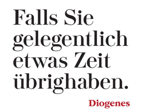 Verlagsausstellung des Diogenes Verlages