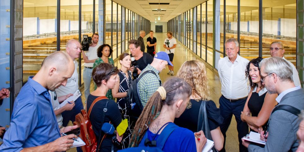 Pressetermin im Wasserwerk Tegel