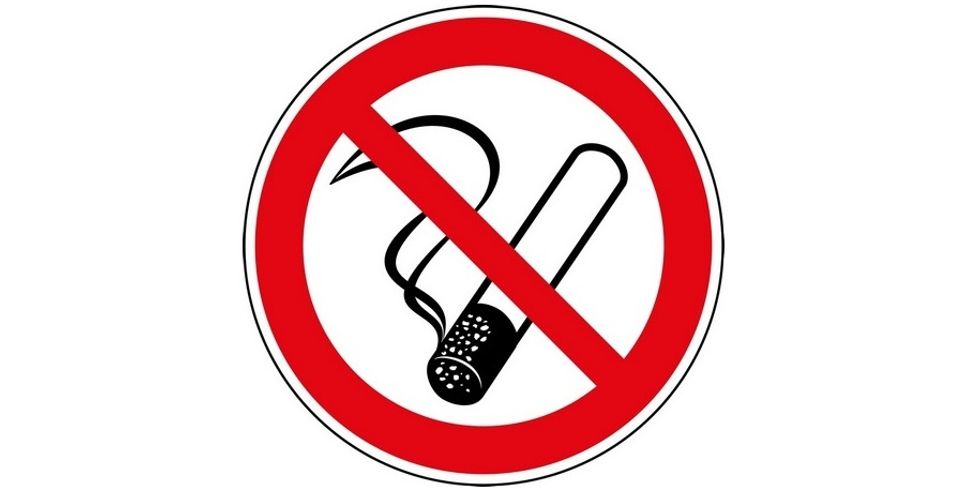 Symbol für Rauchverbot mit durchgestrichener Zigarette