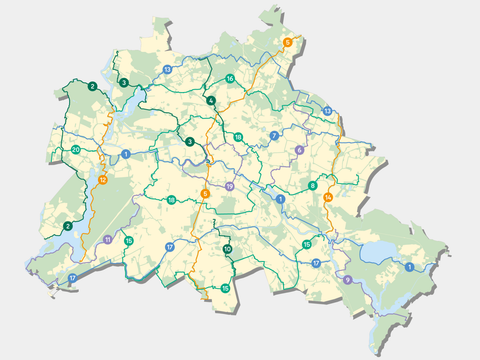 Streckennetz der Grünen Hauptwege