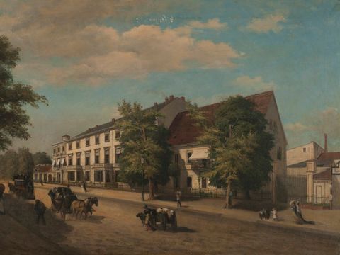 Anonym, ohne Titel (Die Maison de Santé in der heutigen Hauptstraße 14–16), 1878 (Bild: Museen Tempelhof-Schöneberg)