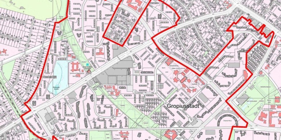 Bild der Abgrenzung der Gropiusstadt