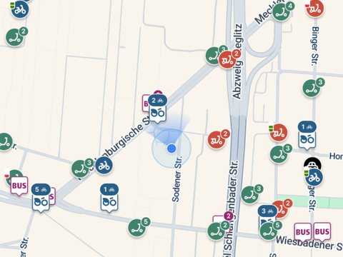 Bildschirmansicht der Jelbi-App (Bild: BVG)