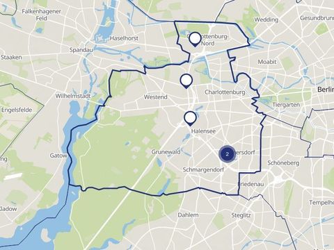Karte mit Projekten auf der Beteiligungsplattform "Mein Berlin"