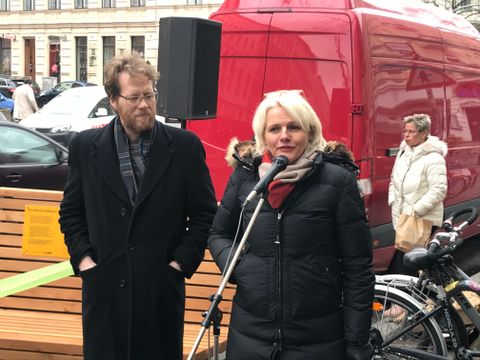 Einweihung Parklets Bergmanntraße
