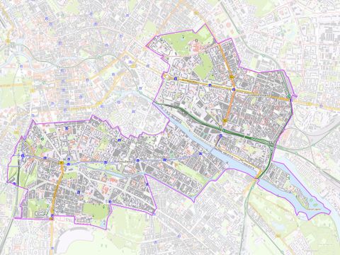 Screenshot vom MeinXhain-Geodatenportal