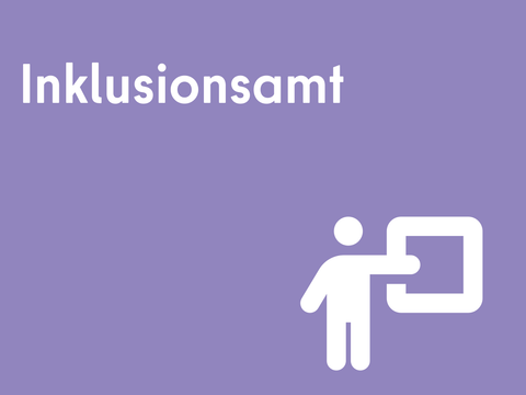 Inklusionsamt, Figur mit einer Tafel