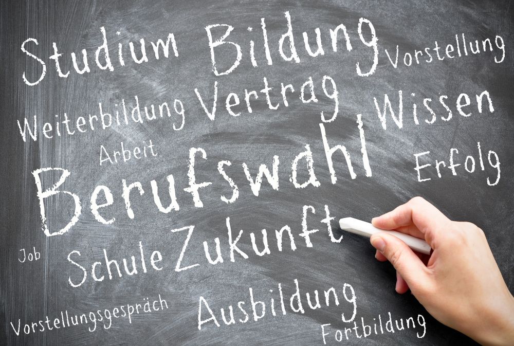 Tafel mit Aufschrift Berufswahl