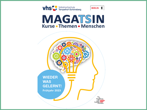 Titelbild des Magazins vhs Tempelhof-Schöneberg - Frühjahr 2023