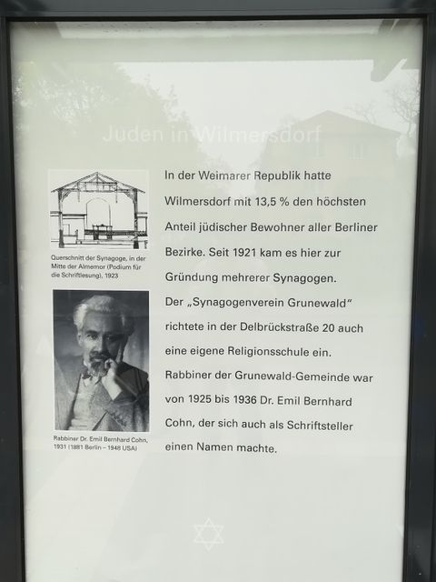 Hinweis Dr. Emil Bernhard Cohn (Bild: Hupka)